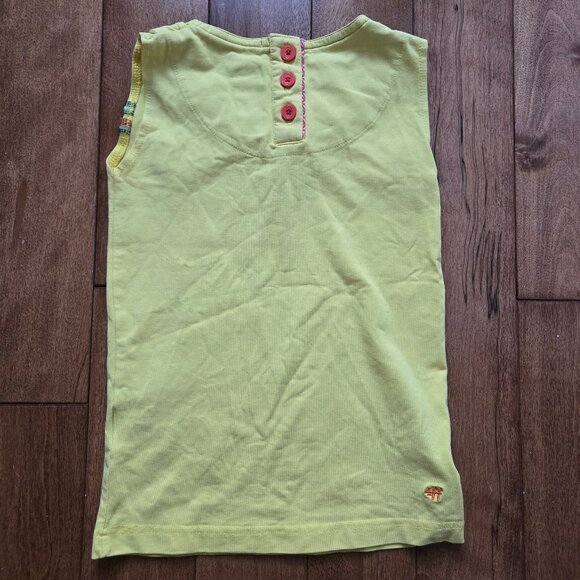 4 Funky flavours bright yellow sleeveless shirt size EU110-116 US 5-6 - Picture 3 of 9